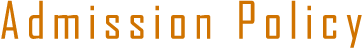 Admission Policy