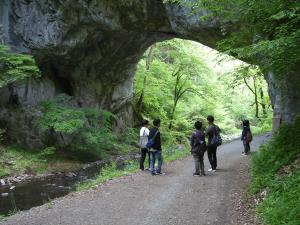 帝釈峡雄橋付近にて