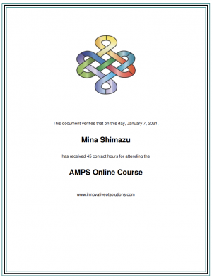 AMPS講習会の修了書の画像です。