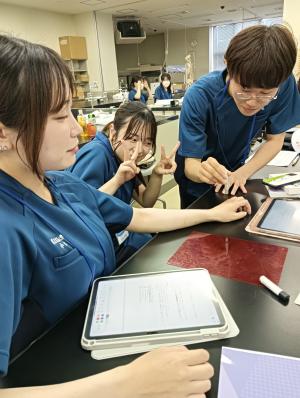 授業紹介　生理学実習　作業療法　大学
