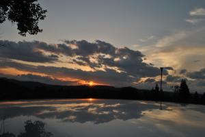 センターからの夕陽