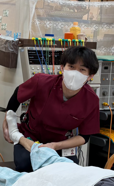 病院での勤務の様子（中岡）
