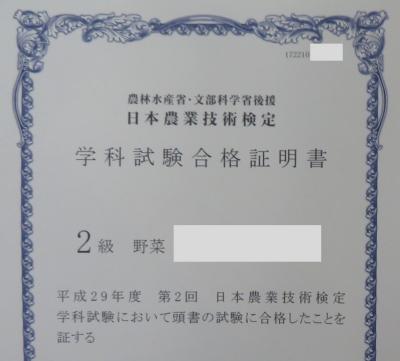 合格証書