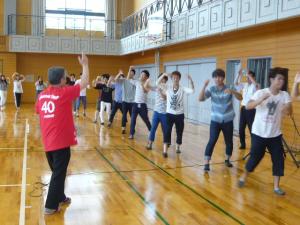 「やっさ」かけ声練習の写真です